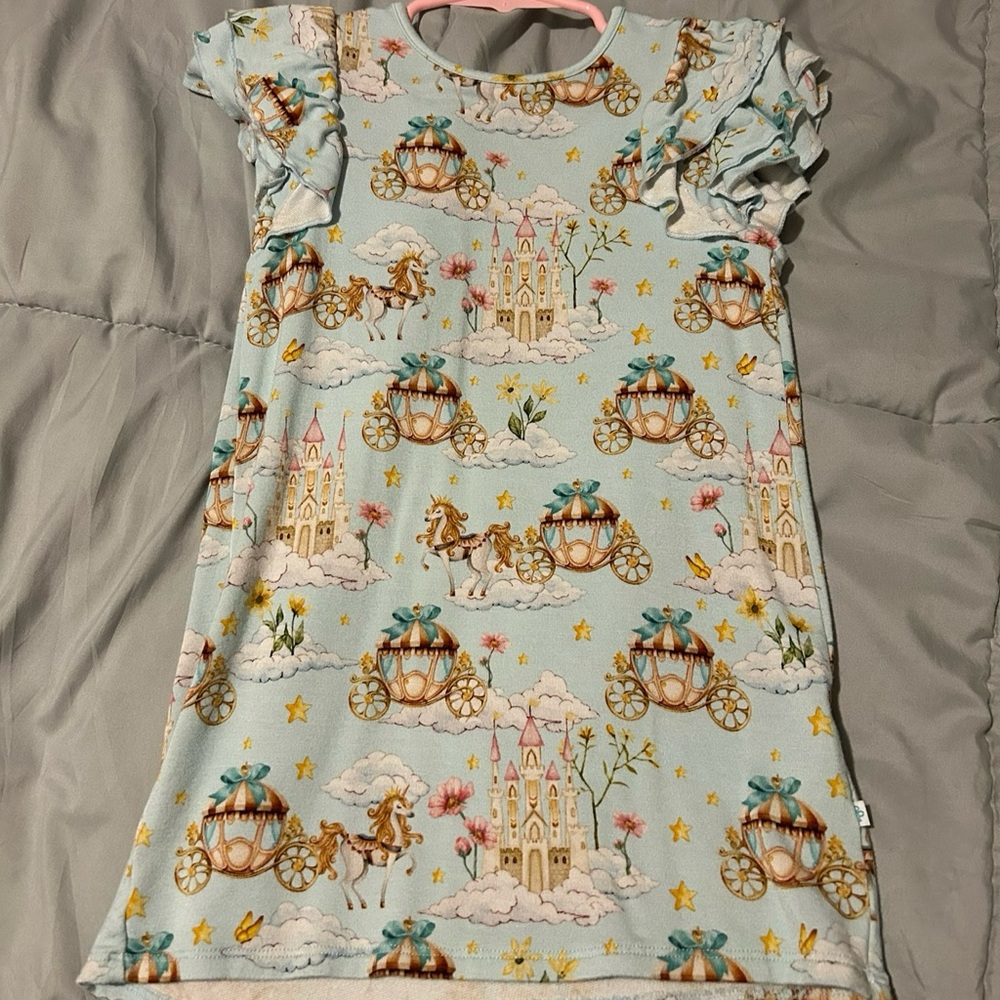 Posh Peanut Blue Princess Carriage Dress